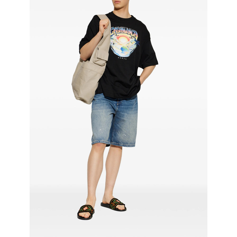 Casablanca Black T-Shirts & Vests - T-Shirts Men