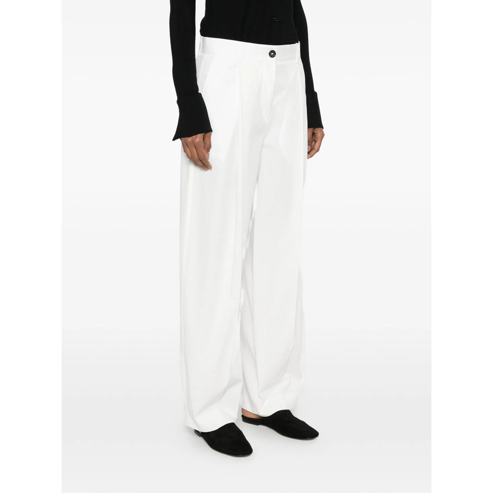Toteme White Trousers - Palazzo Pants Women