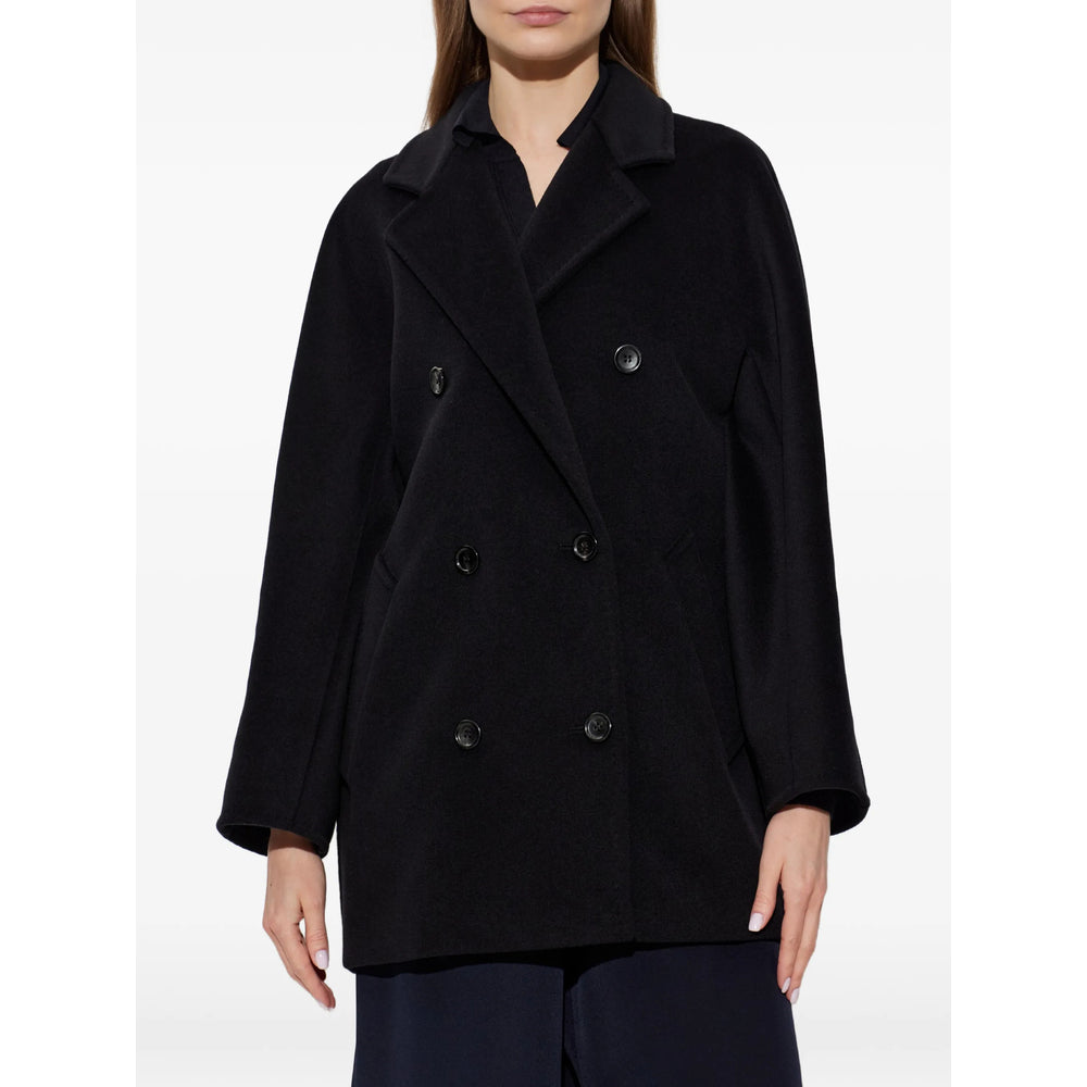 Max Mara Black Coats - Double Breasted & Peacoats Women