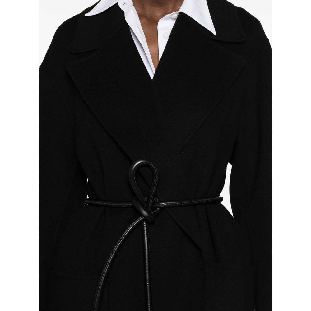 Sportmax Black Coats - Single Breasted Coats Women
