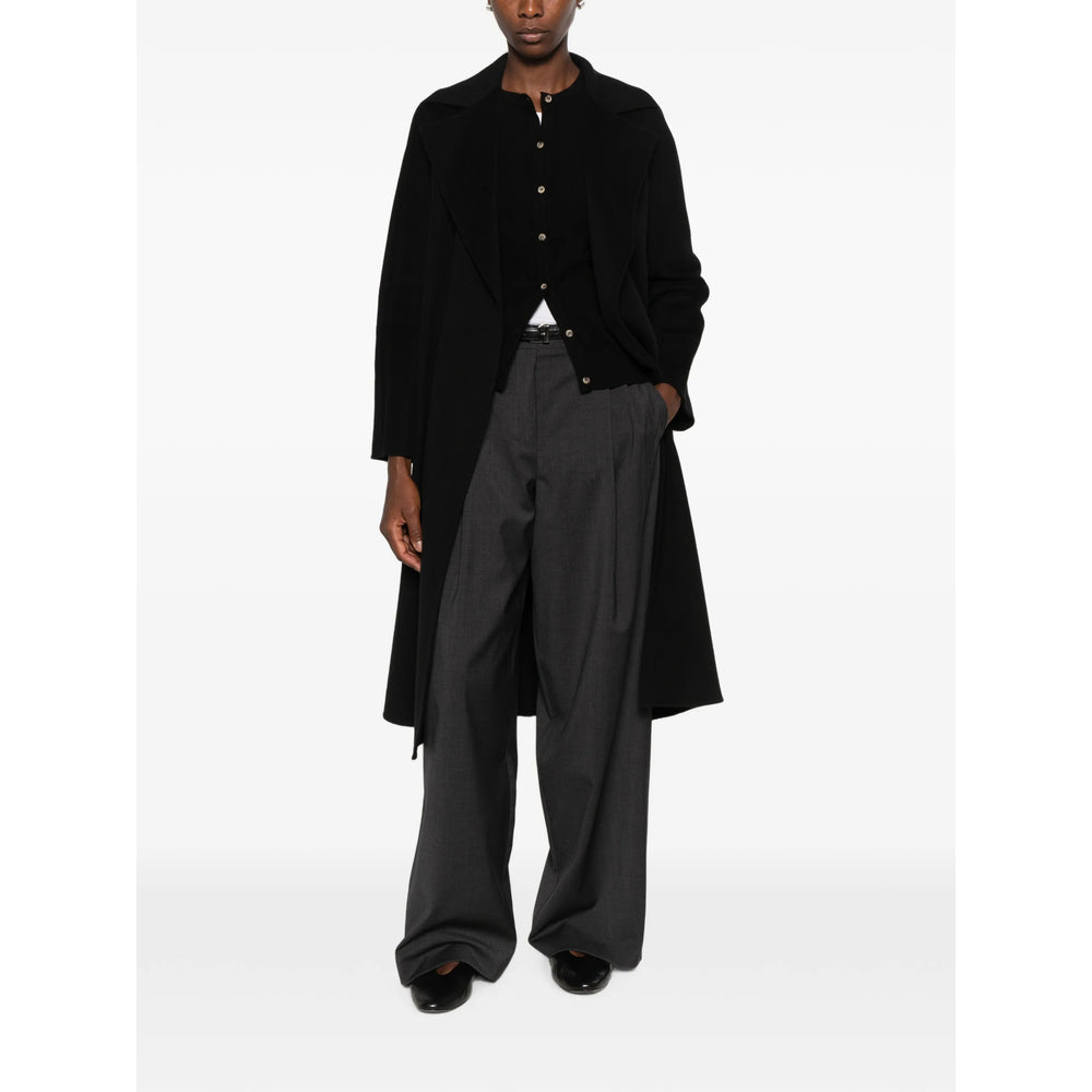Max Mara Studio Black Coats - Single Breasted Coats Women