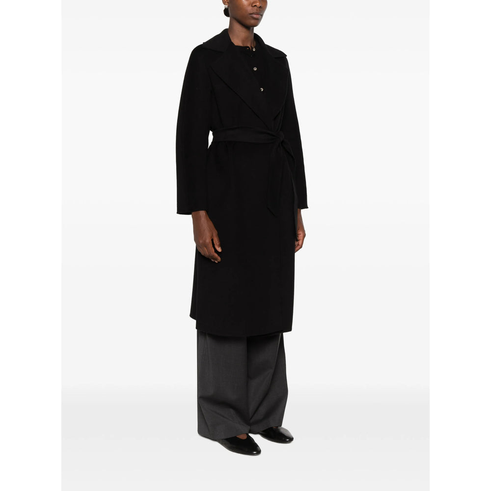 Max Mara Studio Black Coats - Single Breasted Coats Women