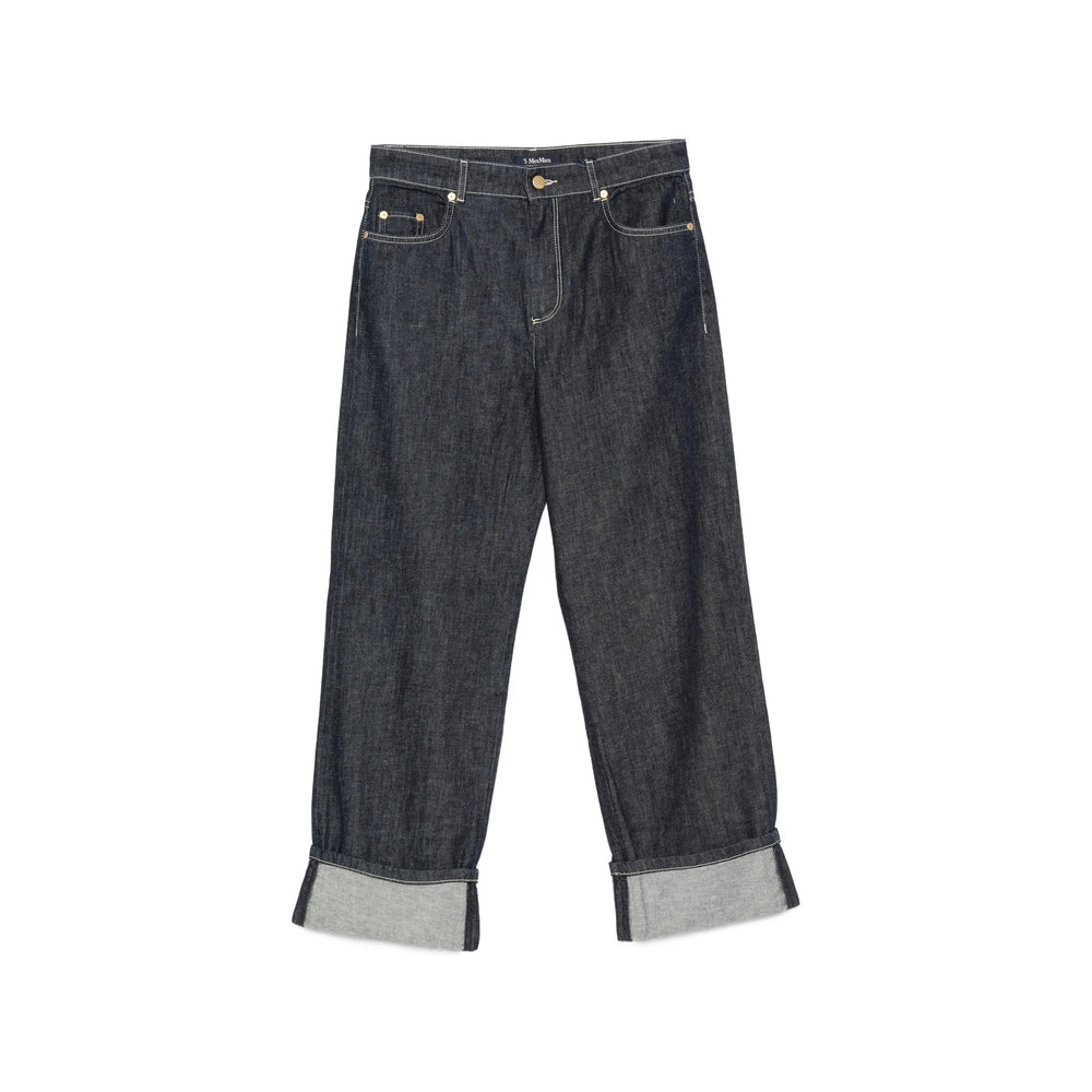 S Max Mara Blue Denim - Straight-Leg Jeans Women