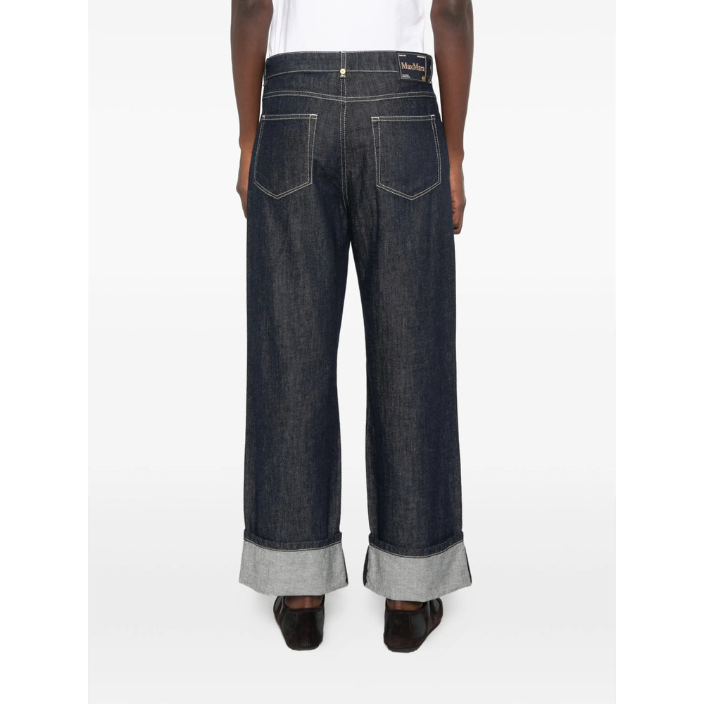 S Max Mara Blue Denim - Straight-Leg Jeans Women