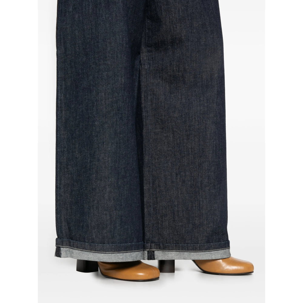 S Max Mara Blue Denim - Wide-Leg Jeans Women