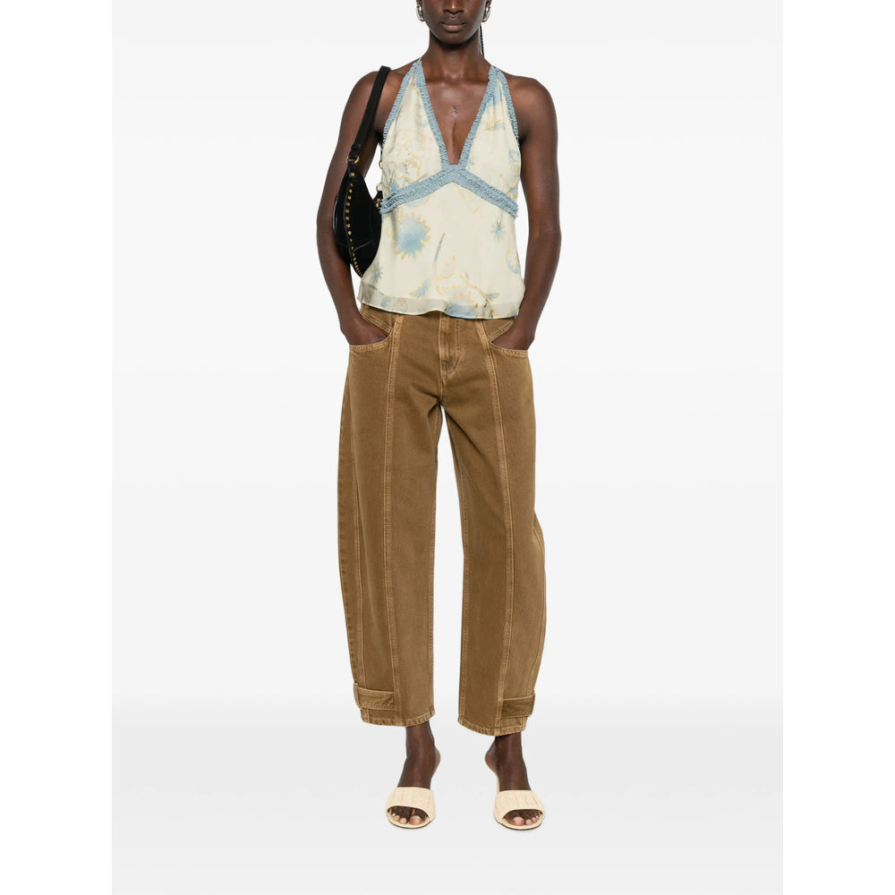 Isabel Marant Brown Denim - Tapered Jeans Women