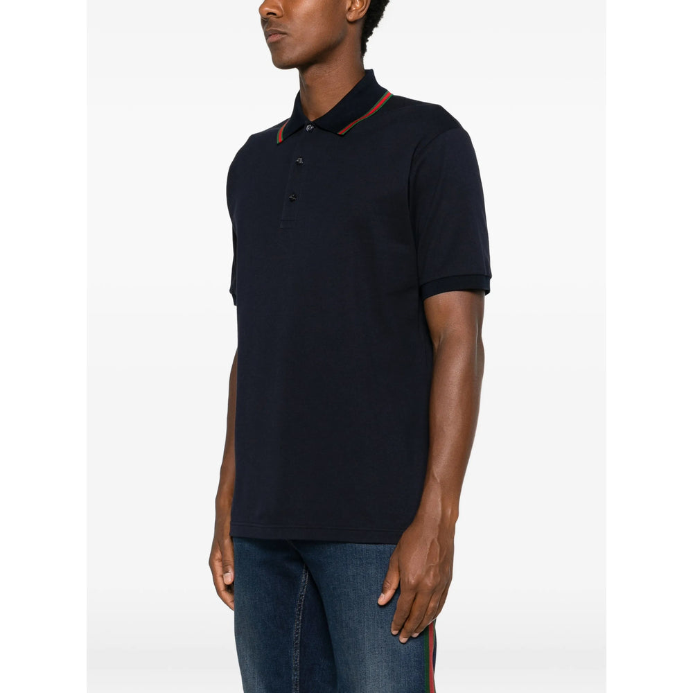 Gucci Blue Polo Shirts Men