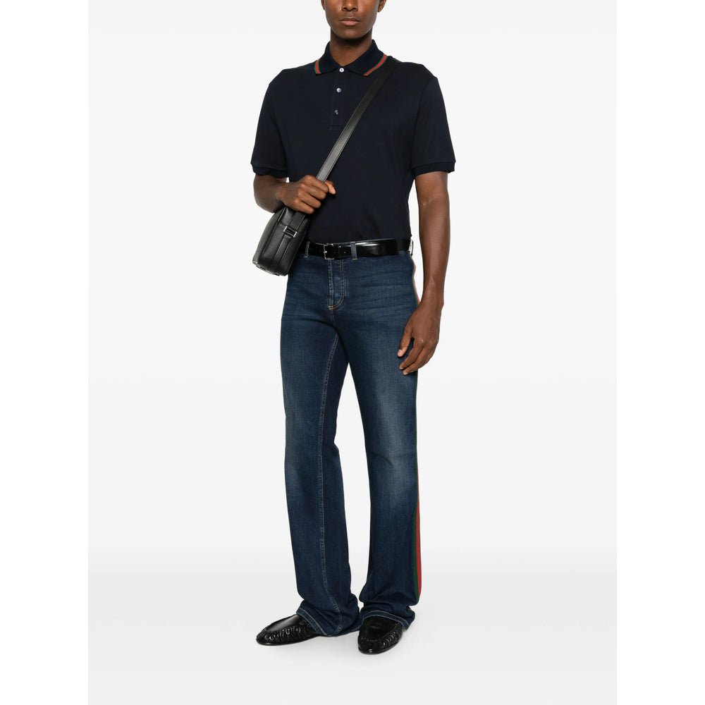 Gucci Blue Polo Shirts Men