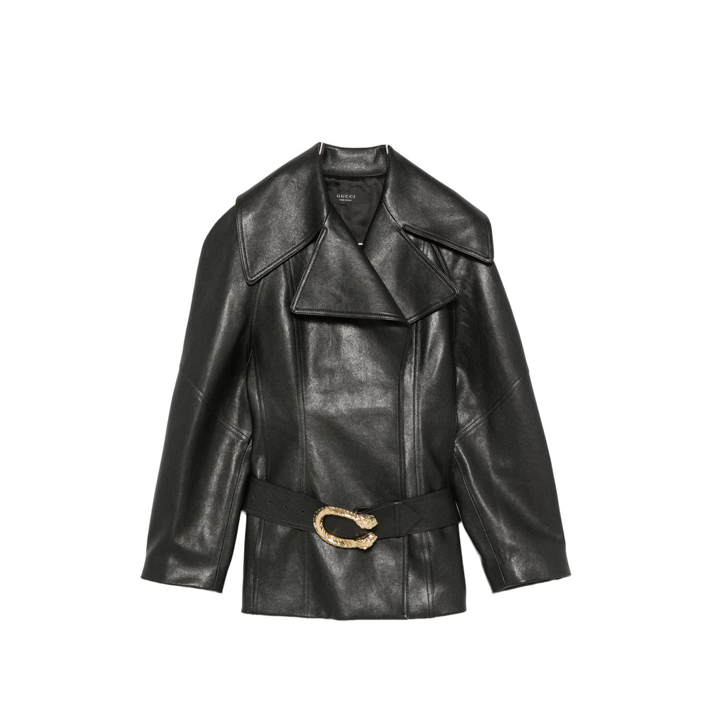 Gucci Black Jackets - Leather Jackets Women