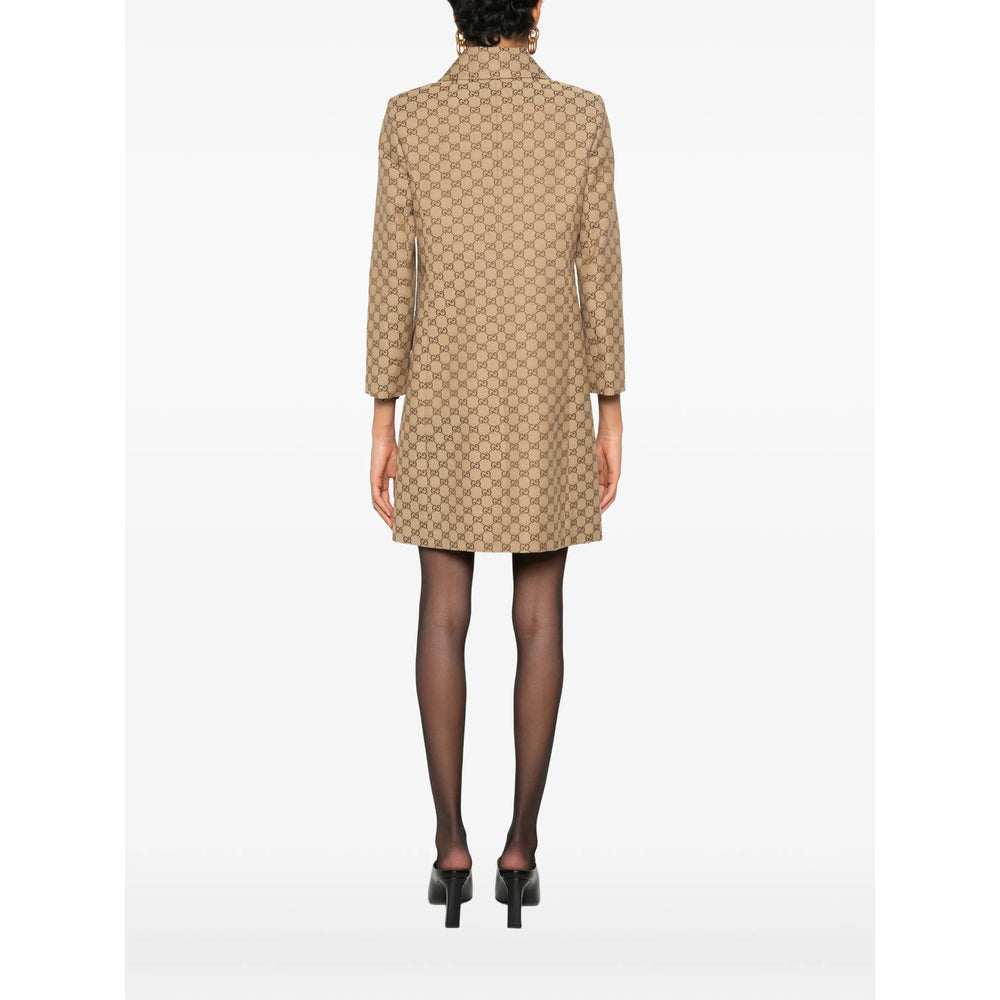 Gucci Neutrals Coats - Single Breasted Coats Women