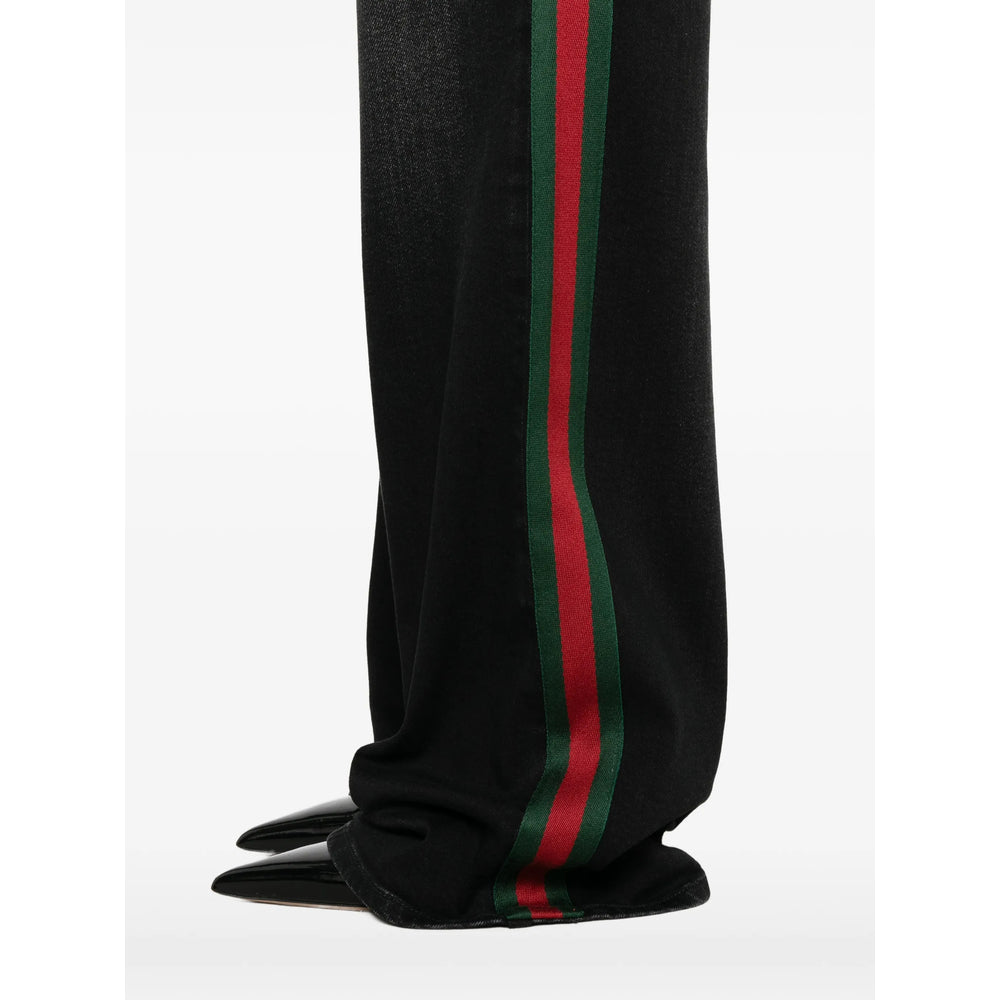 Gucci Black Denim - Wide-Leg Jeans Women