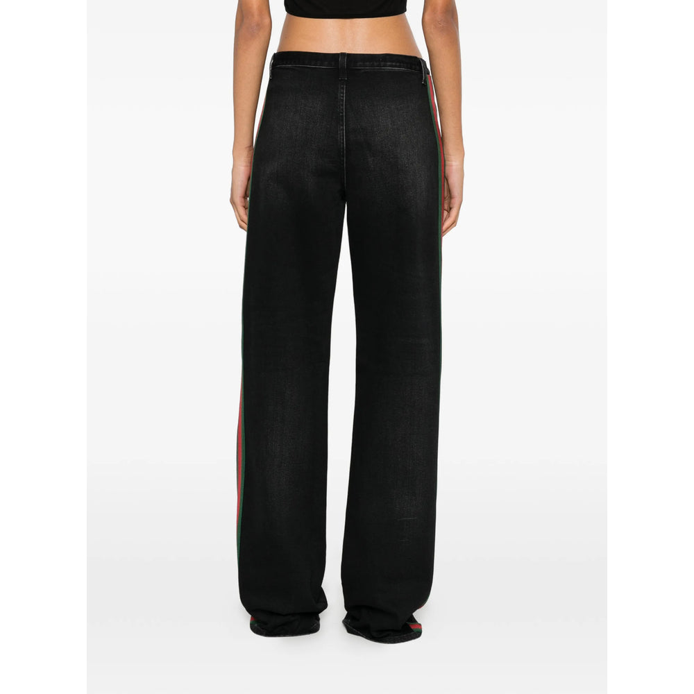 Gucci Black Denim - Wide-Leg Jeans Women