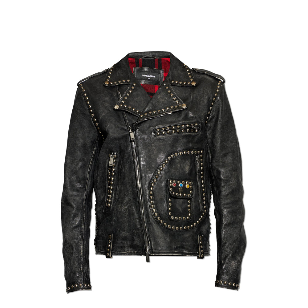 Dsquared2 Black Jackets - Biker Jackets Men