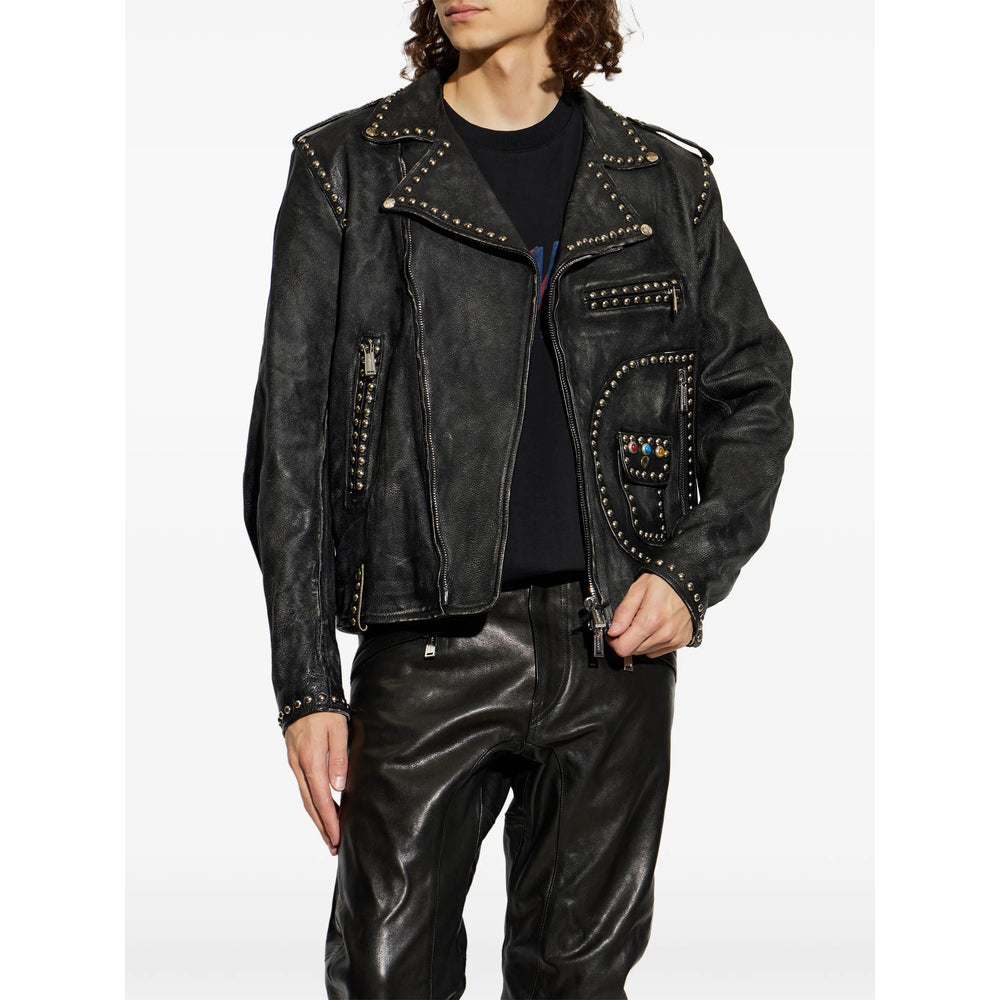 Dsquared2 Black Jackets - Biker Jackets Men