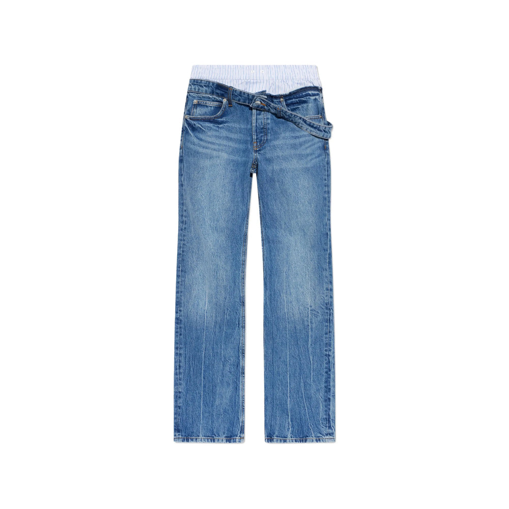 Alexander Wang Blue Denim - Straight-Leg Jeans Women