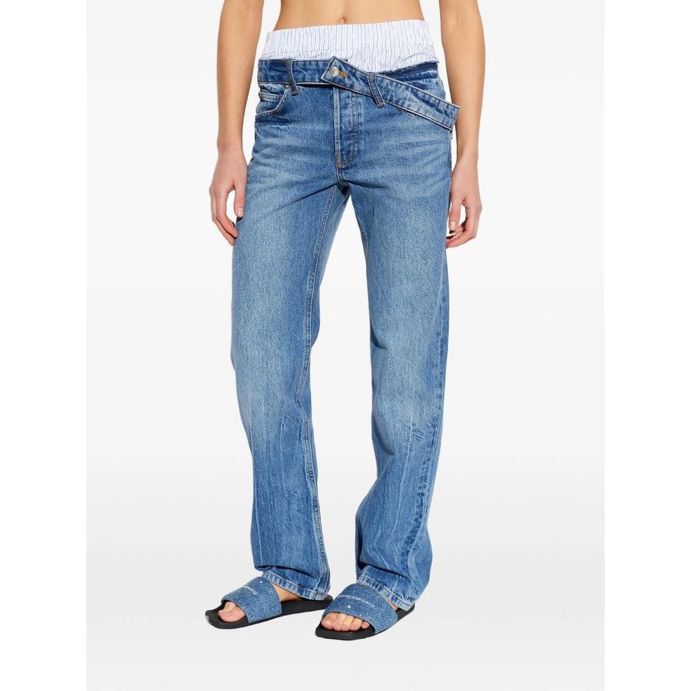 Alexander Wang Blue Denim - Straight-Leg Jeans Women