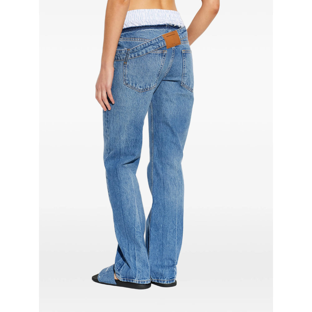 Alexander Wang Blue Denim - Straight-Leg Jeans Women