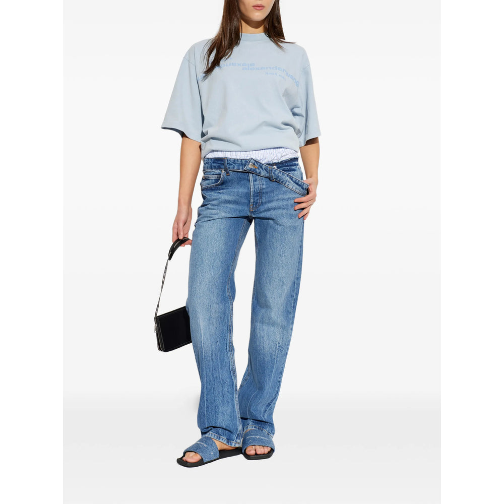 Alexander Wang Blue Denim - Straight-Leg Jeans Women