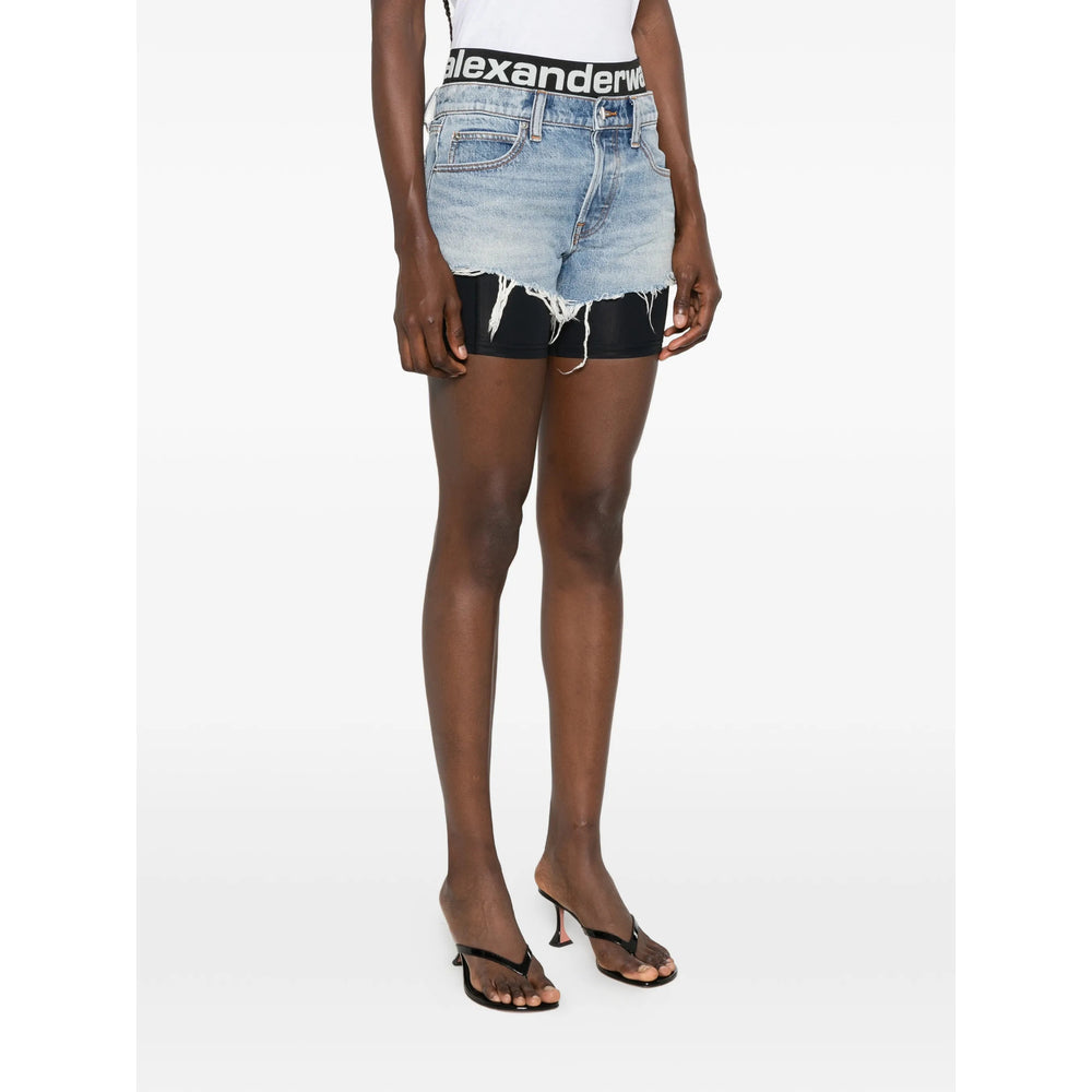 Alexander Wang Blue Shorts - Mini Shorts Women