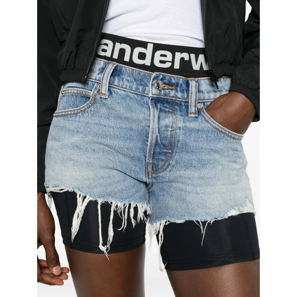 Alexander Wang Blue Shorts - Mini Shorts Women