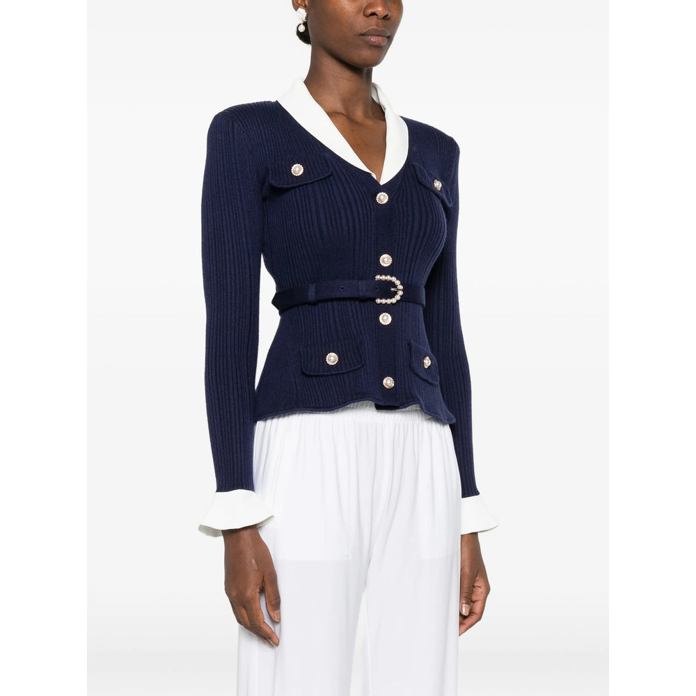 Self-Portrait Blue Tops - Cardigans Women