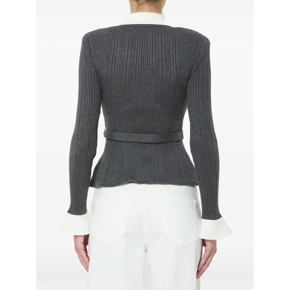 Self-Portrait Grey Knitwear - Cardigans Women