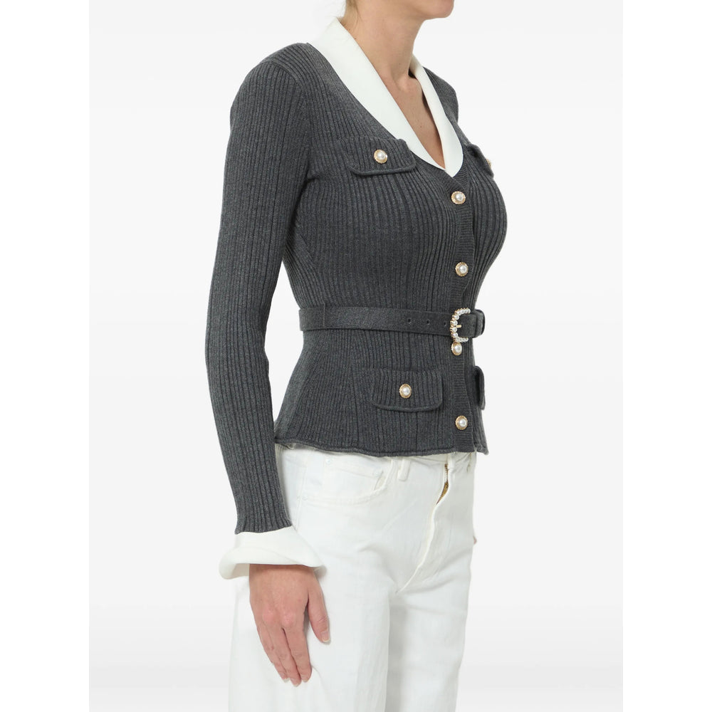 Self-Portrait Grey Knitwear - Cardigans Women