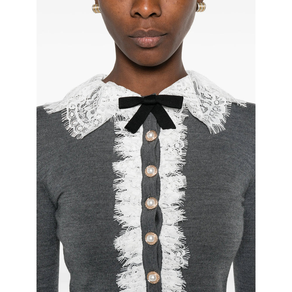 Self-Portrait Grey Knitwear - Cardigans Women