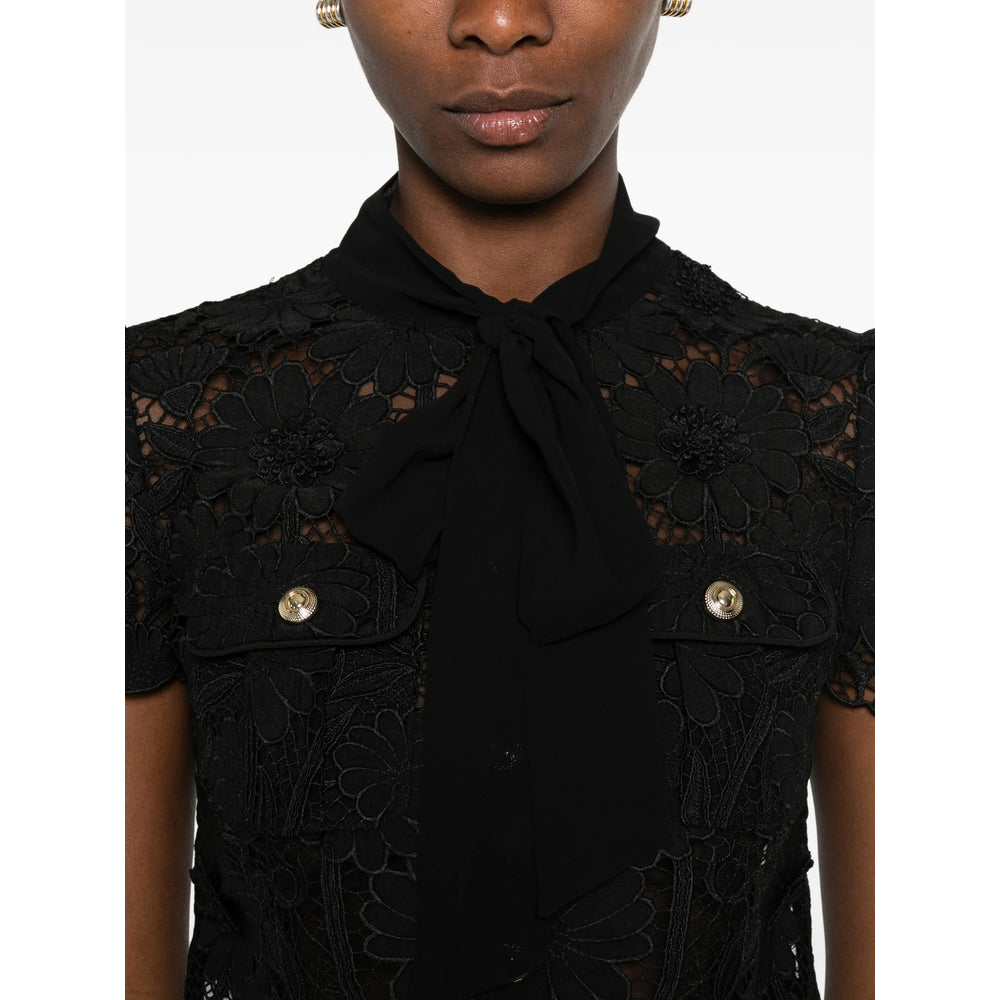 Self-Portrait Black Tops - Blouses Women