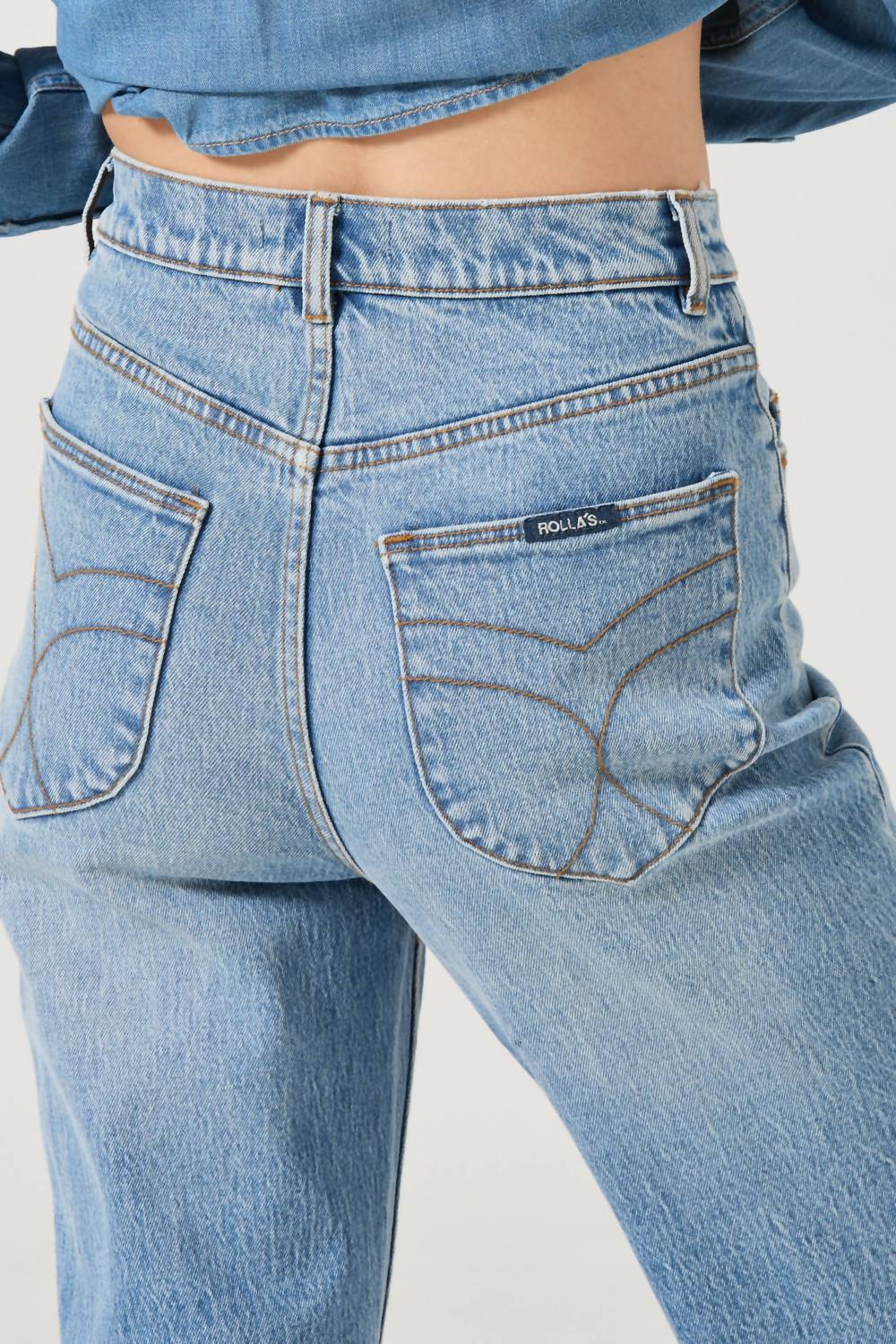 Loulou High Rise Straight Leg Jean In Lennon Blue