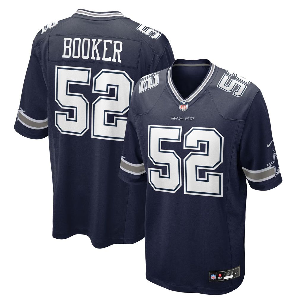 Dallas Cowboys Tyler Booker Navy 2025 NFL Draft First Round Pick Game Jersey