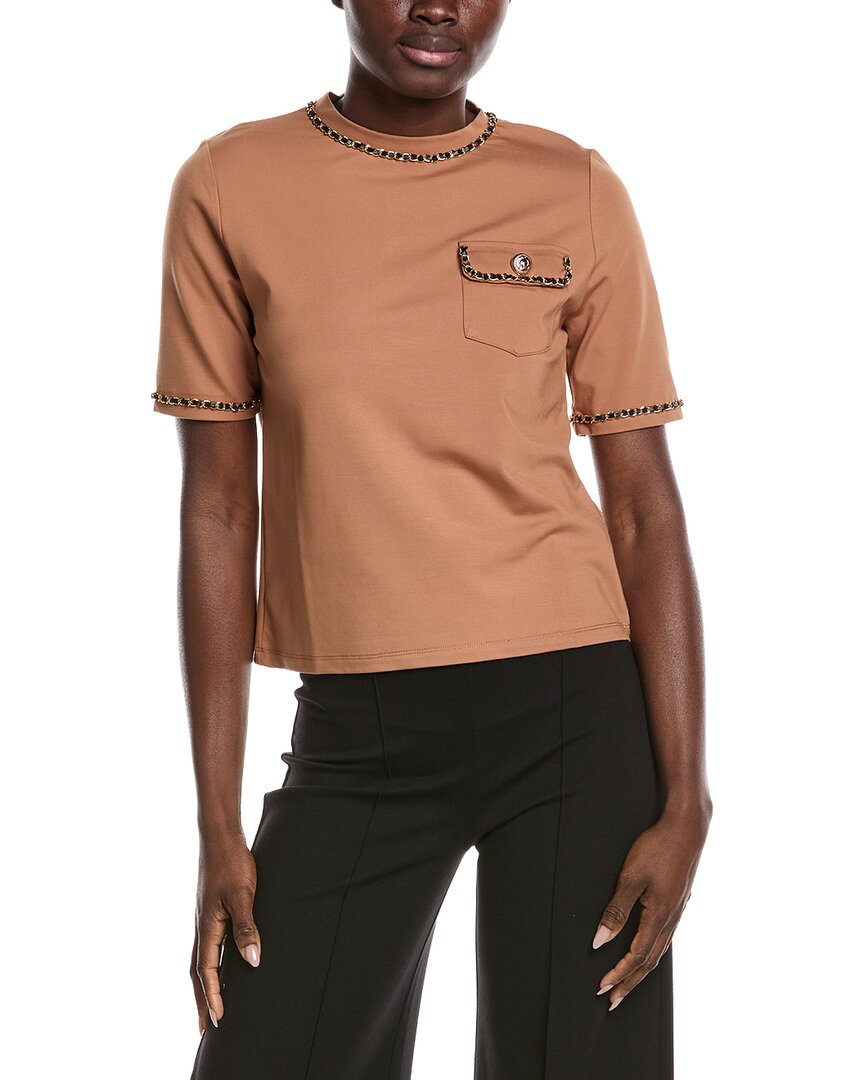 Gracia Chain Link Trim T-Shirt