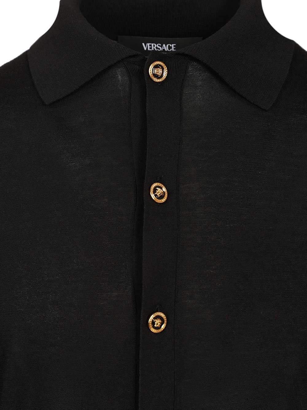 Versace Men Cotton And Silk Cardigan