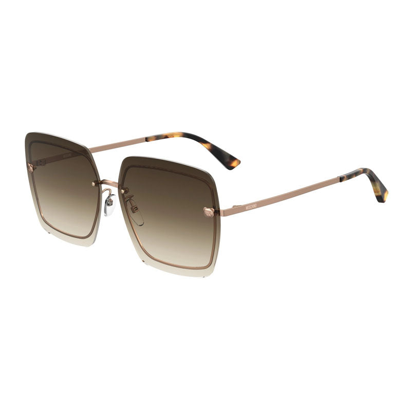 Moschino Sunglasses Square Rimless, Brown Frame And Brown Gradient Lens Mos085/g/s009Qha