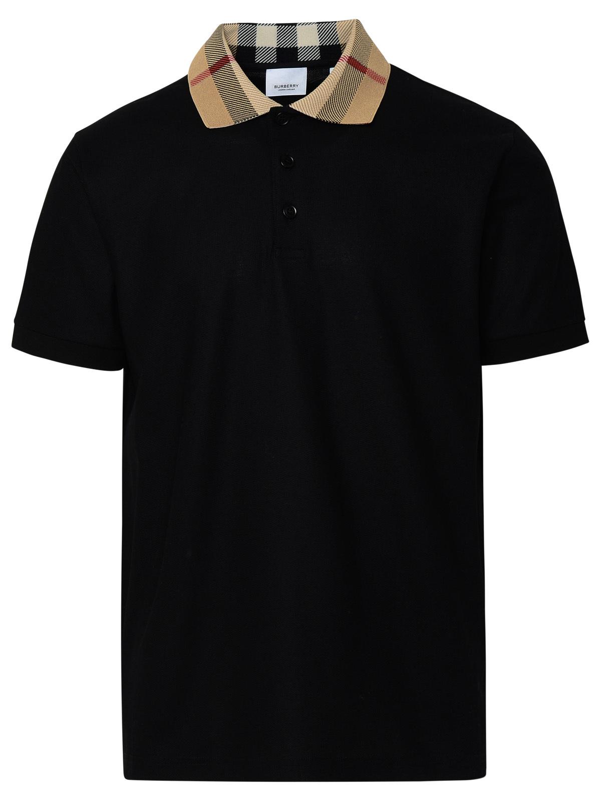 Burberry Cody Polo Shirt In Black Cotton Men