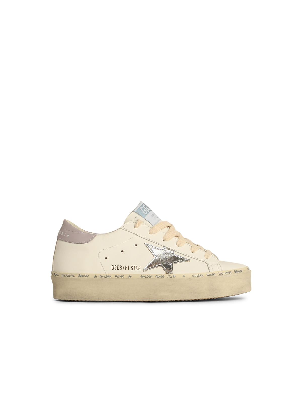 Golden Goose 'Hi Star' White Leather Sneakers Women