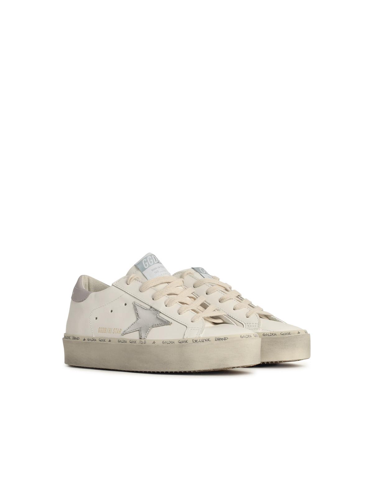 Golden Goose 'Hi Star' White Leather Sneakers Women