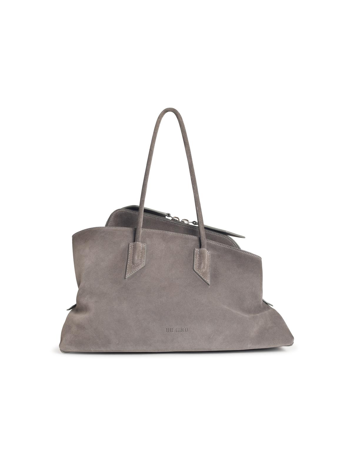 The Attico 'La Passeggiata' Medium Bag In Dark Grey Leather Women