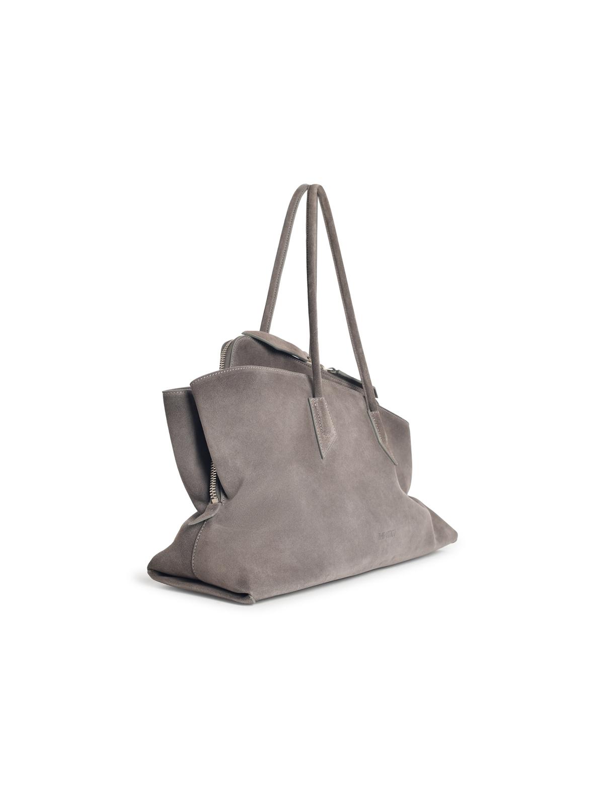 The Attico 'La Passeggiata' Medium Bag In Dark Grey Leather Women
