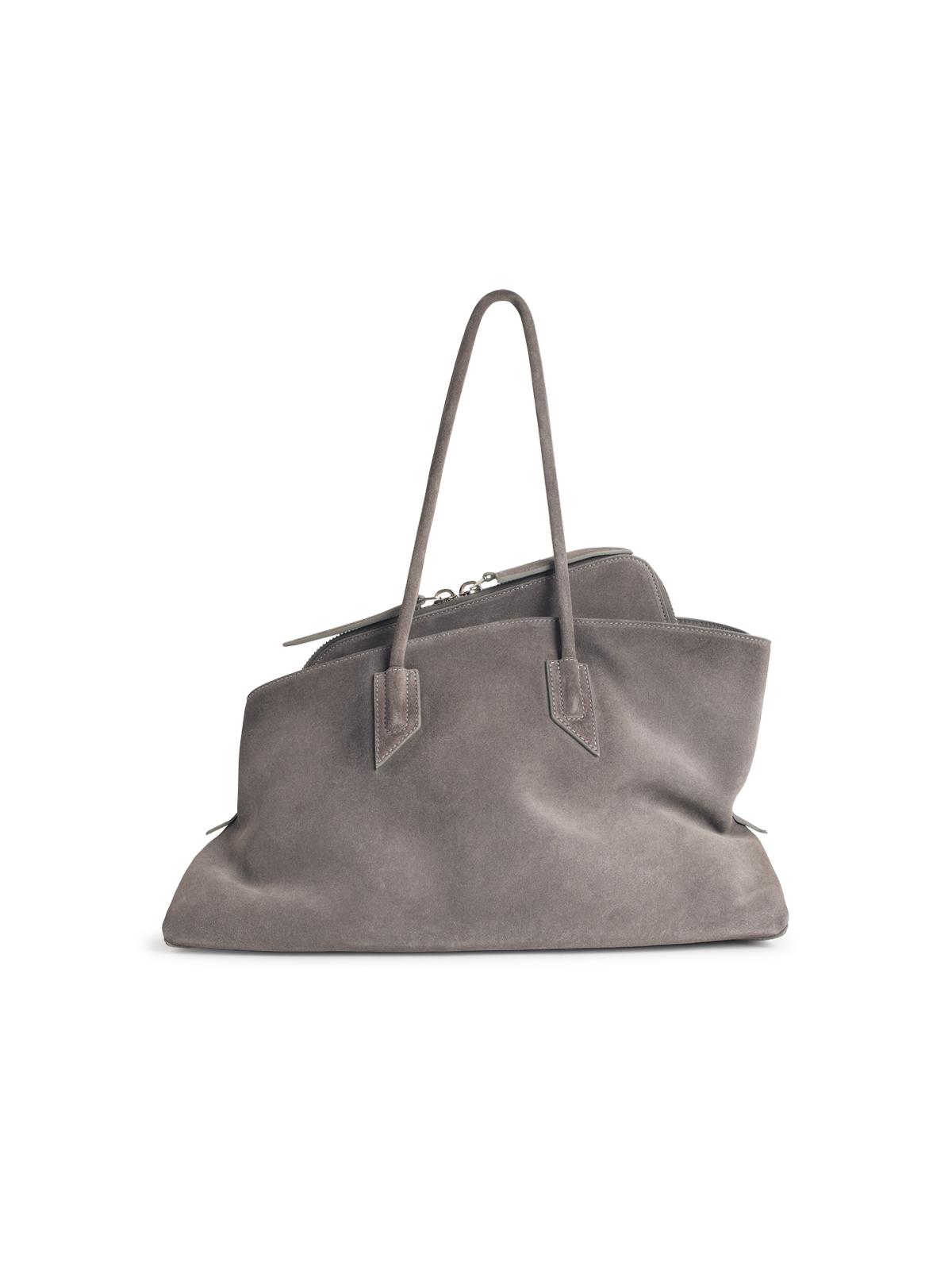 The Attico 'La Passeggiata' Medium Bag In Dark Grey Leather Women