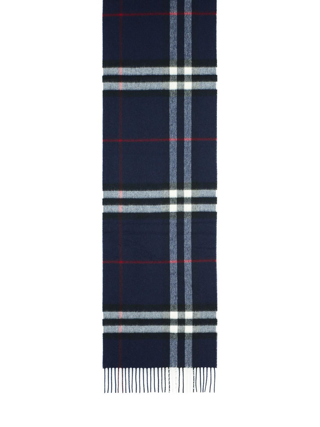 Burberry 'Mu Giant Check' Navy Cashmere Scarf Men