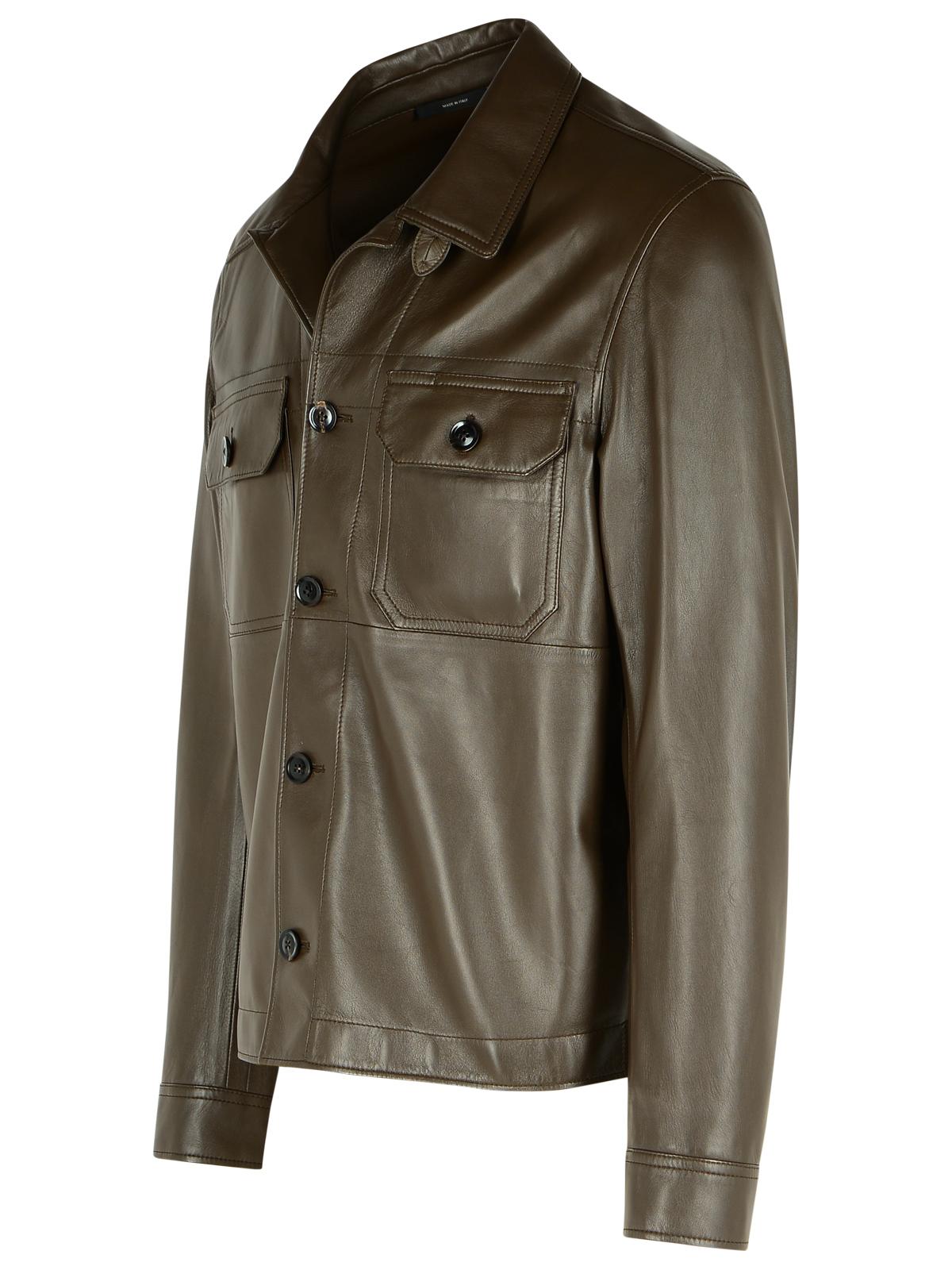 Tom Ford Tobacco Leather Jacket Men