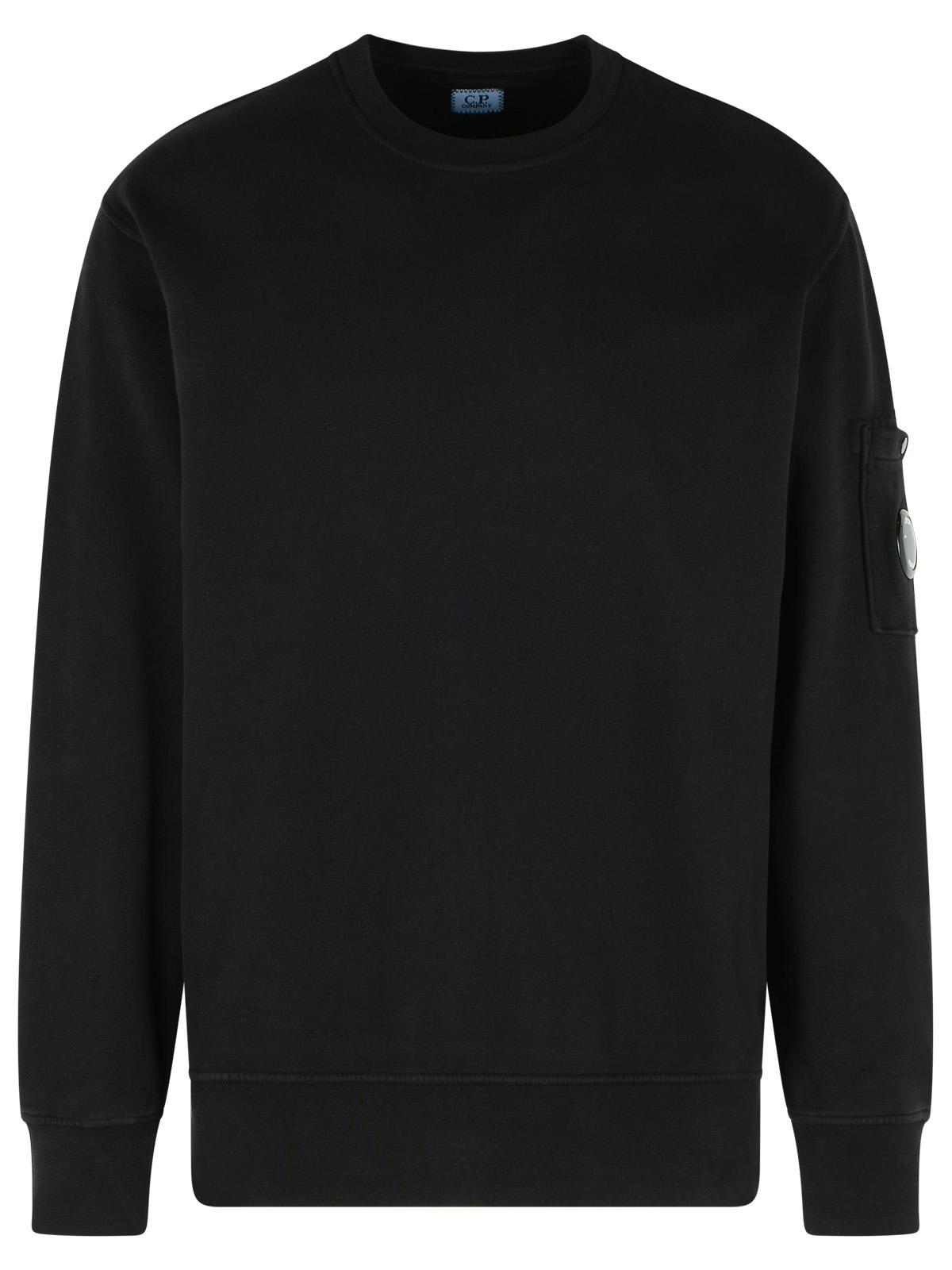 C.P. Company 'Brushed' Black Cotton Sweatshirt Men