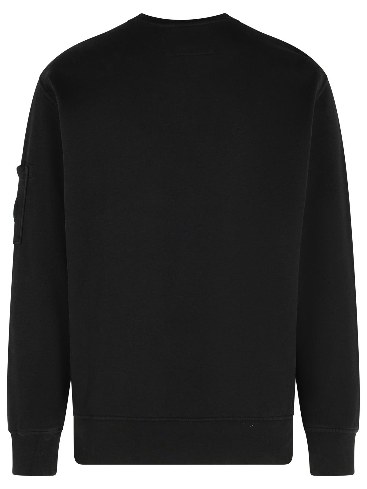 C.P. Company 'Brushed' Black Cotton Sweatshirt Men