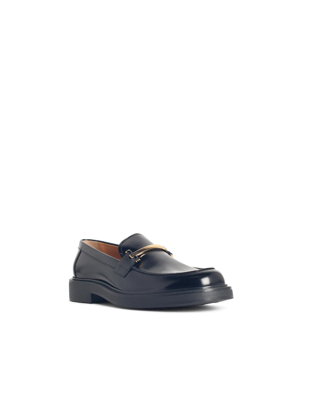 Tod's Black Leather Loafers Women