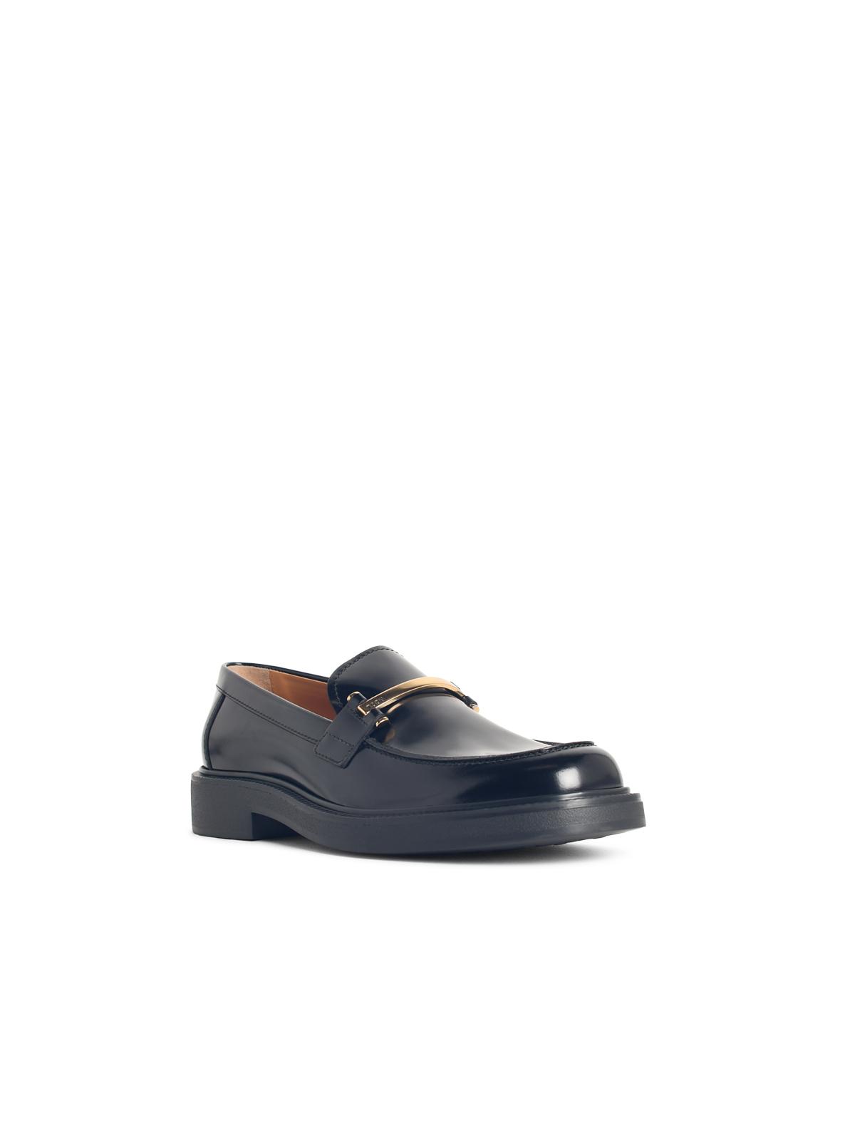 Tod's Black Leather Loafers Women