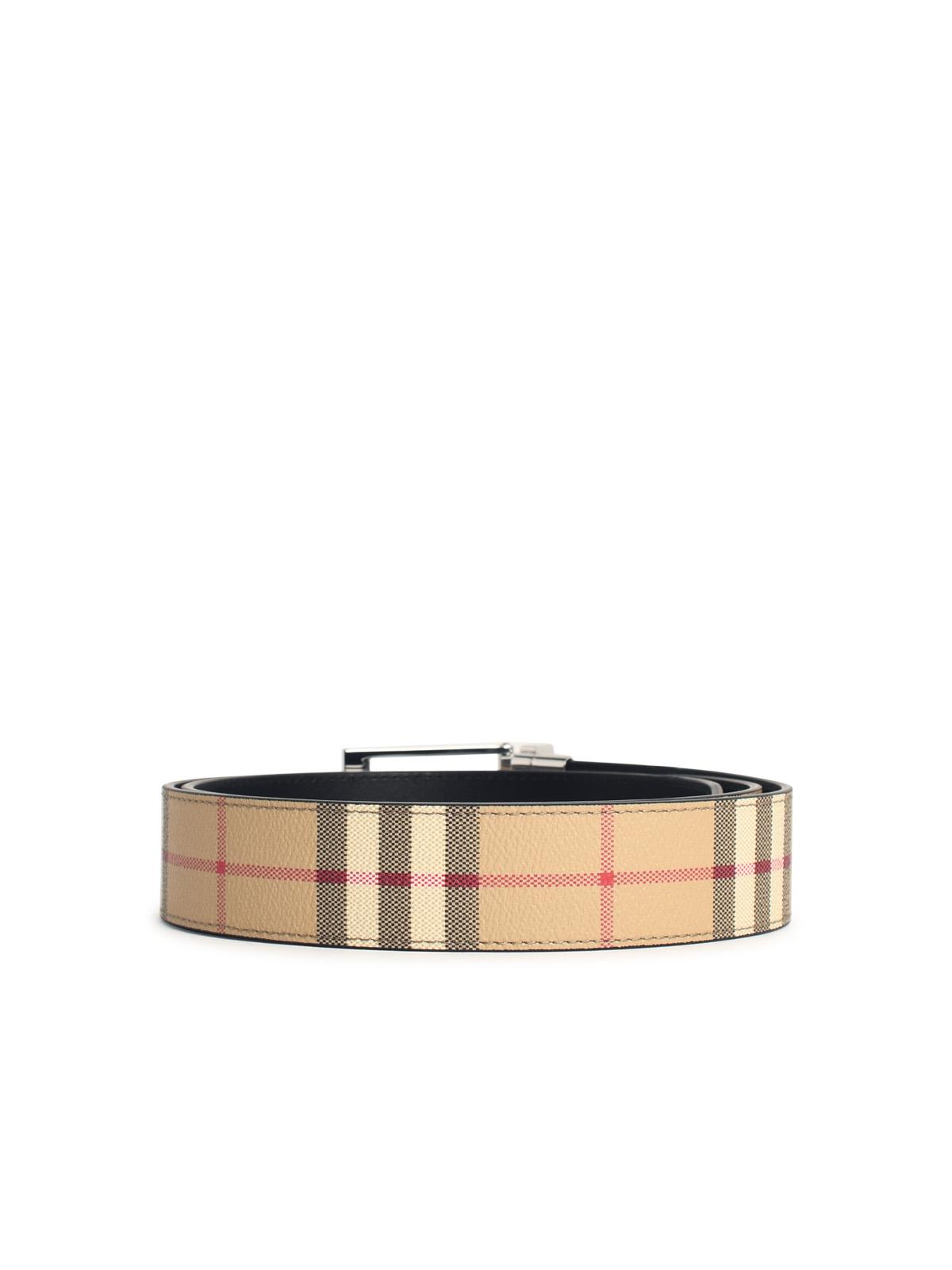 Burberry 'Louis' Belt In Beige Sand Cotton Blend Men