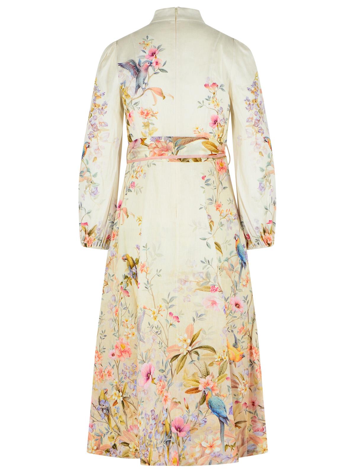 Zimmermann 'Rebellion' Cream Linen Long Dress Women