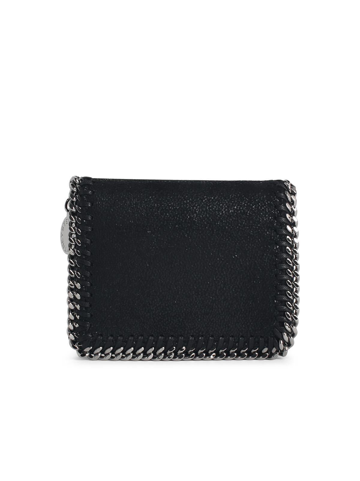 Stella Mccartney 'Bi-Fold Falabella' Wallet In 'Shaggy Deer' Black Women