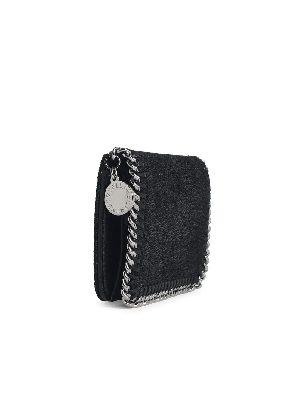 Stella Mccartney 'Bi-Fold Falabella' Wallet In 'Shaggy Deer' Black Women